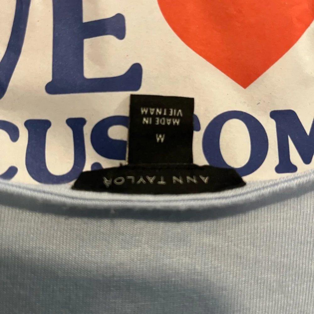 Chiffon front Ann Taylor Blue Sleeveless Tank Top - Picture 4 of 4